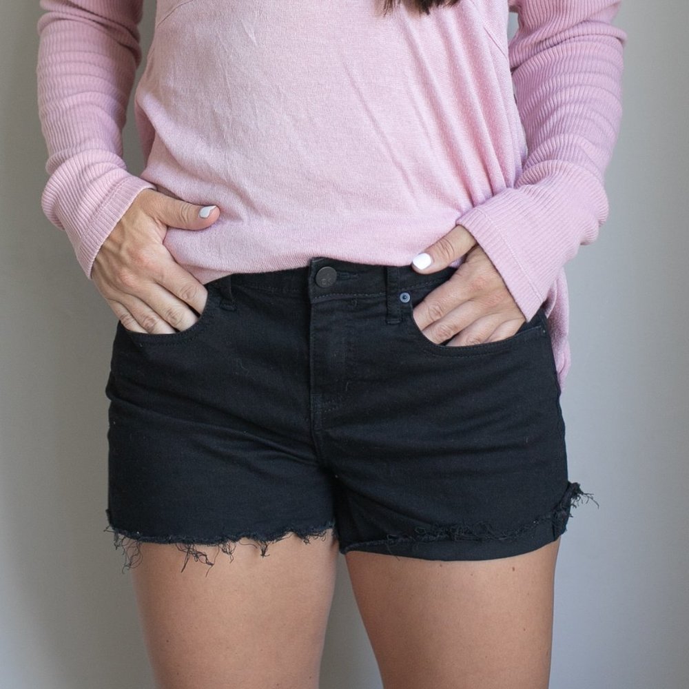 Calvin Klein Stretchy black/denim shorts